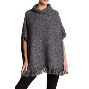 Joie Poncho fringe hemline